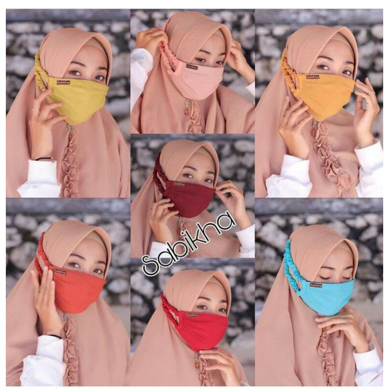 Jual MASKER HIJAB SABIKHA 3 LAPIS READY STOK (BISA BAYAR COD) | Shopee ...