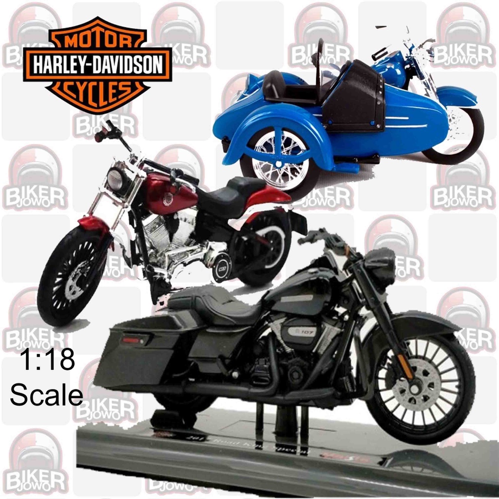 Jual Mainan Diecast Motor 1 : 18 Harley Davidson ROAD KING DUO CVO ...