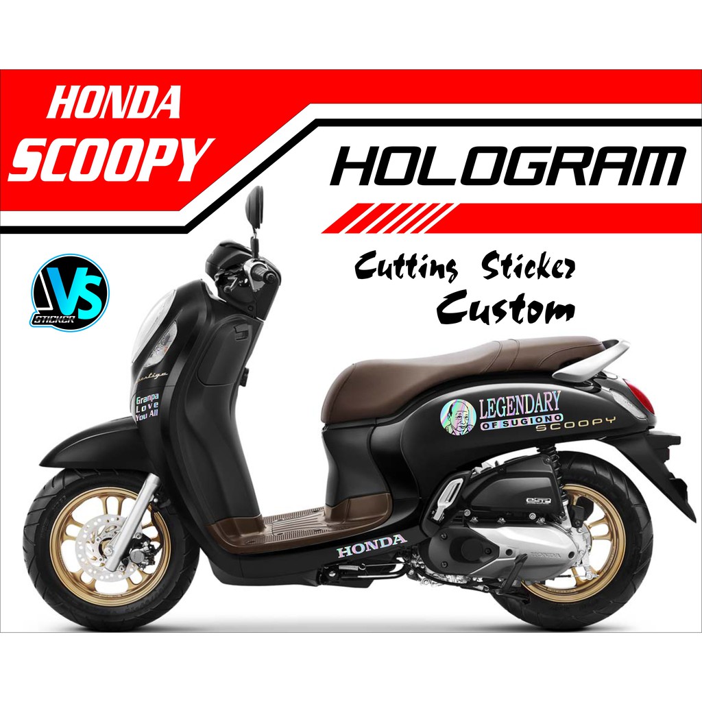 Jual Striping Cutting Sticker KAKEK SUGIONO Stiker Honda Scoopy & Genio ...