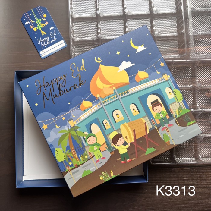 Jual Pcs Kotak Eid Mubarak K Idul Fitri Dus Mika Sekat Set