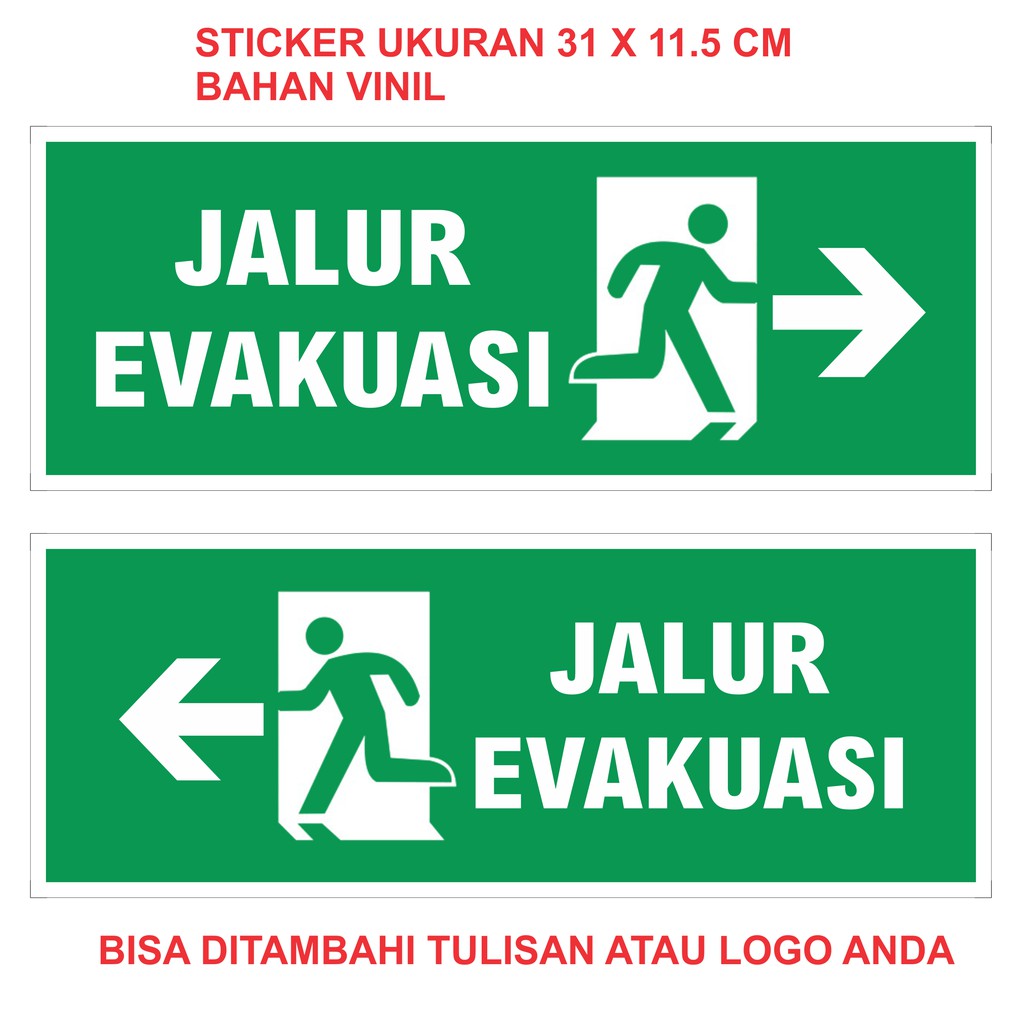 Jual Sticker Jalur Evakuasi Shopee Indonesia