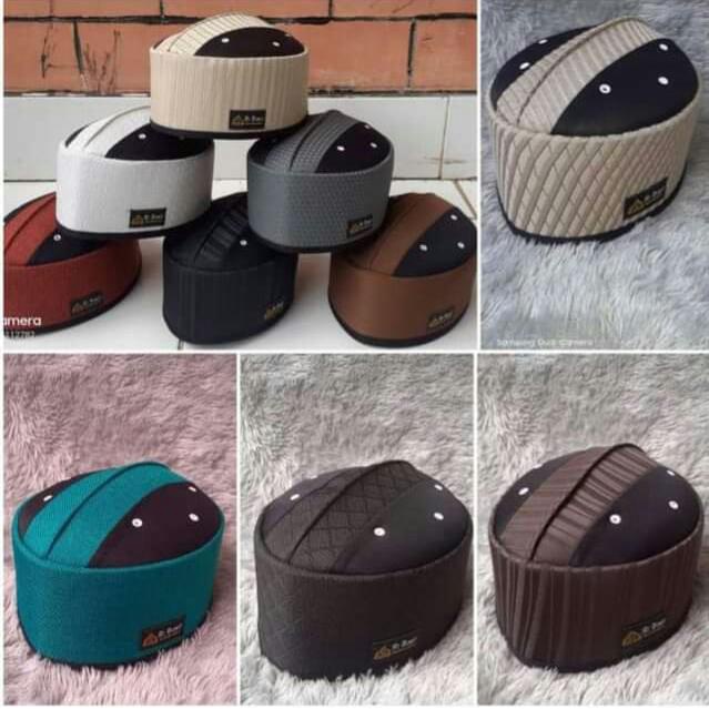 ISI 10 PCS GROSIR PECI SONGKOK KOPIAH HAJI KODIAN ASAGOFAH TURKI MOTIF MODEL TERBARU TERMURAH