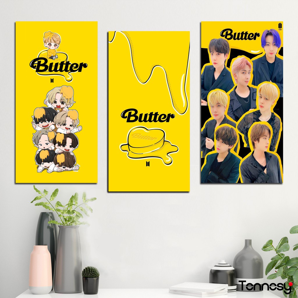 Jual HIASAN DINDING BTS BUTTER 2021 10x20CM WALL DECOR 10x20CM PAJANGAN ...