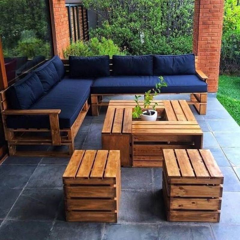 Jual Kursi Tamu Minimalis Antiq Mewah Busa Palet Kayu Jati Furniture Mebel Jepara Shopee Indonesia