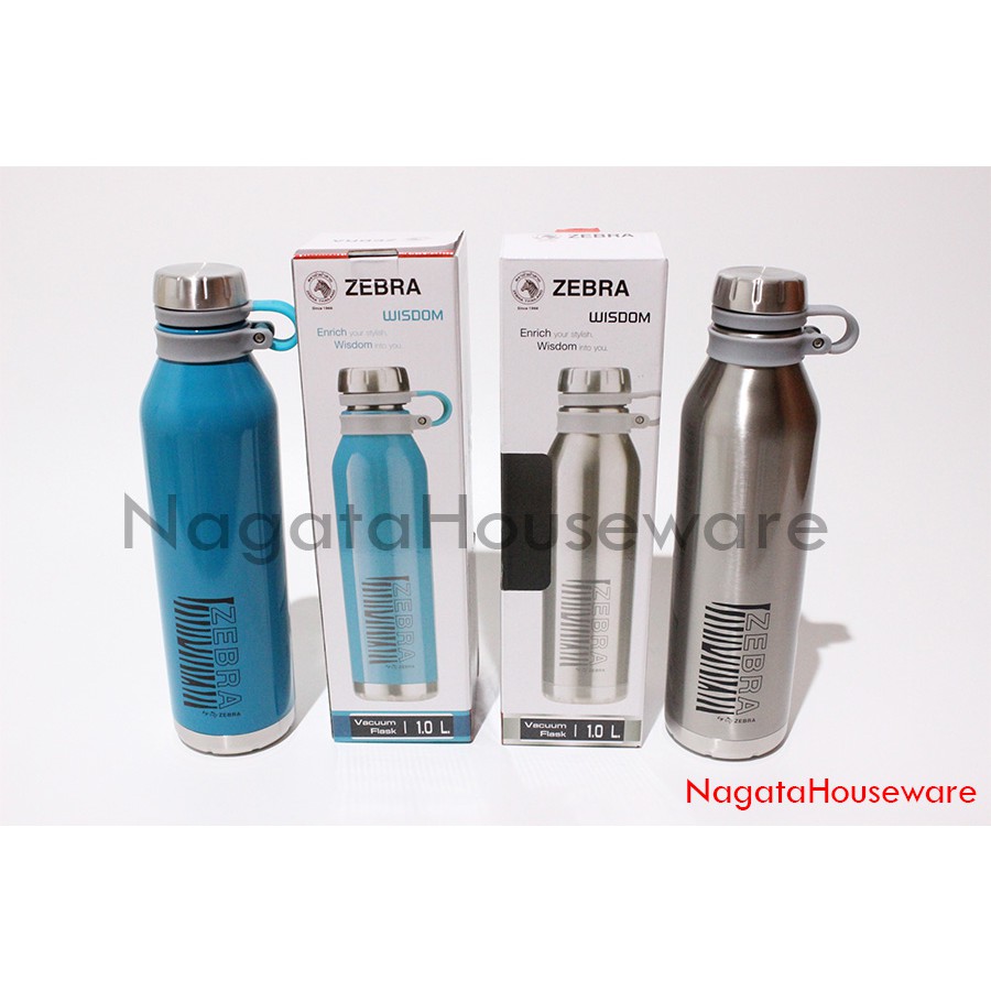 Termos air minum Stainless Termos Zebra Termos air panas Botol Minum  Vacuum Flask Zebra Wisdom 1L 112637 Zebra Stainless