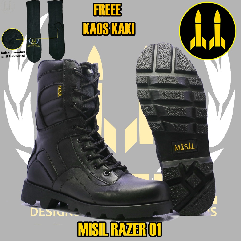 Jual Sepatu PDL TNI POLRI SECURITY RJR 100% kulit asli merek MISIL ...