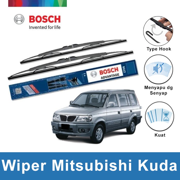 Jual Bosch Sepasang Wiper Kaca Mobil Mitsubishi Kuda Advantage 20" & 19 ...