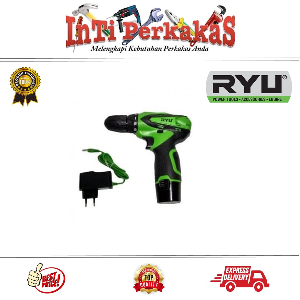 Jual RYU BOR BATERAI CORDLESS DRILL 12 VOLT RCD12V-1 - MESIN BOR ...