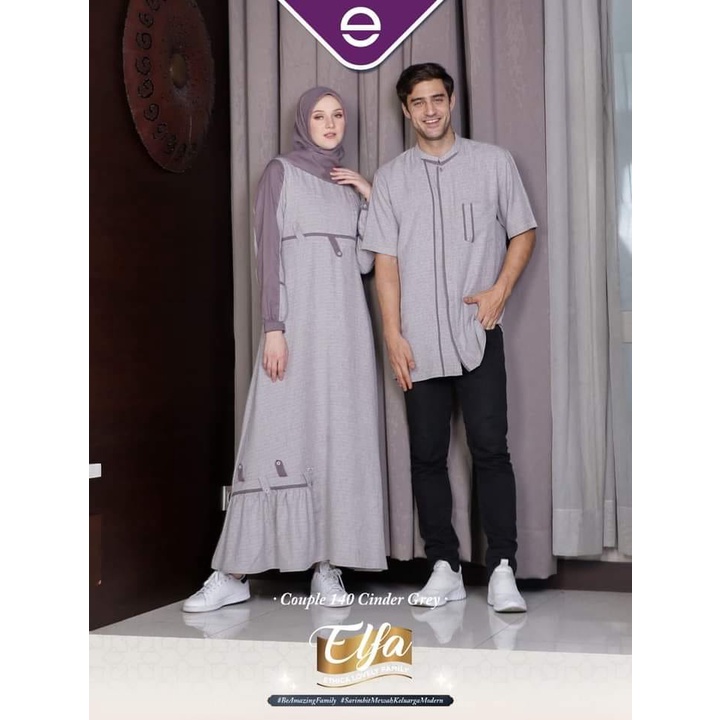 Jual BAJU MUSLIM ETHICA COUPLE 140 CINDER GREY Shopee Indonesia