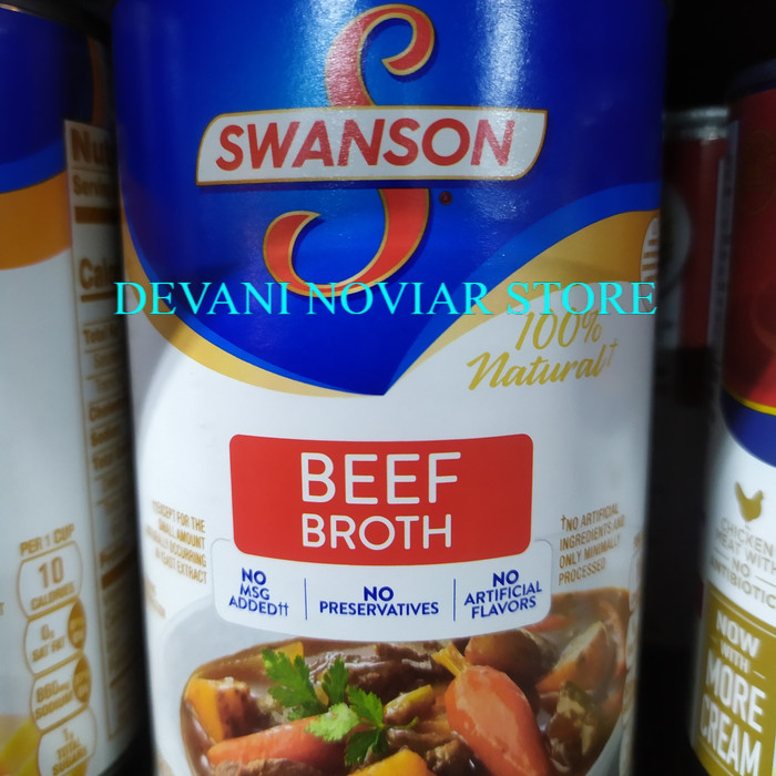 Jual SWANSON Beef Broth 100 Natural No MSG Added 411gram Shopee