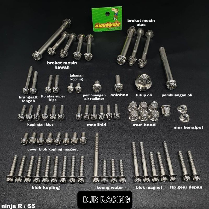 Jual Probolt Stainless Kunci Baut Mesin Ninja R Ninja Ss Ninja Rr Original Thailand Shopee