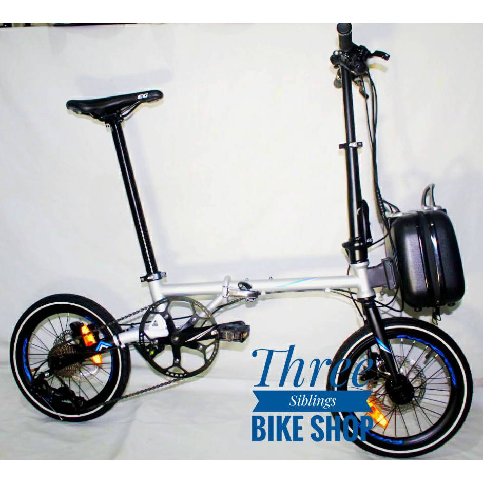 Jual SEPEDA LIPAT EVERGREEN MAXIMUS SILVER BIRU 16 INCH DENGAN TAS ...