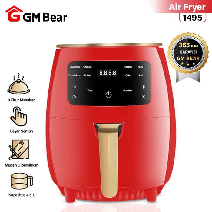 Promo Bear Air Fryer 3L, Alat Penggorengan Tanpa Minyak - Dark Green -  Jakarta Timur - Paninti Hub