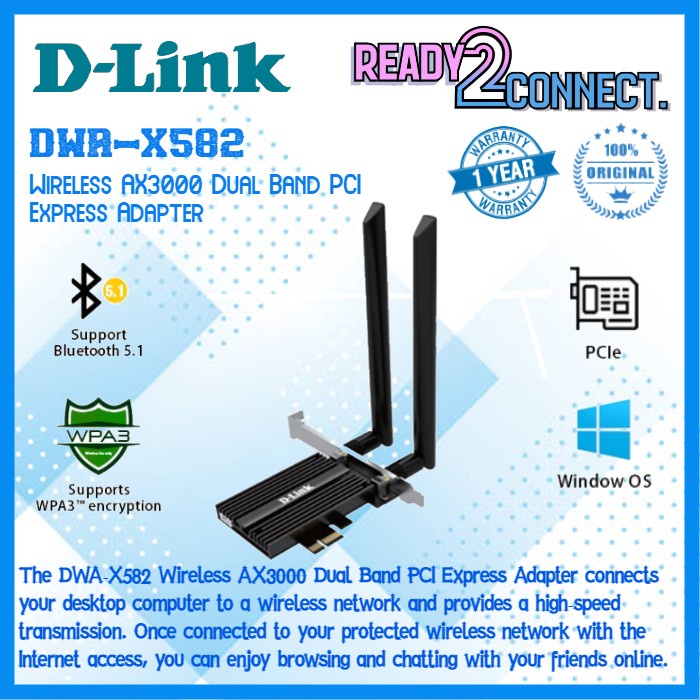 Jual Dlink Dwa X Wireless Ax Dual Band Pci Express Adapter Shopee Indonesia