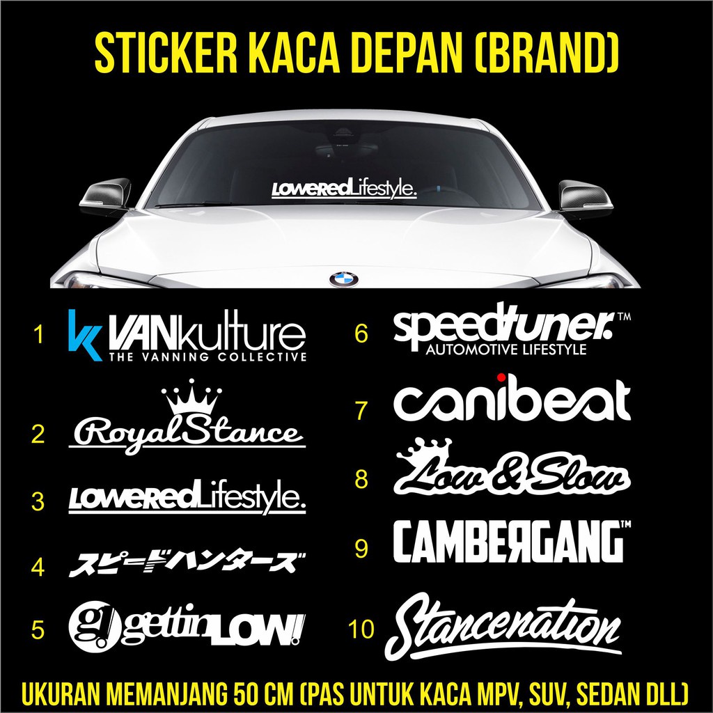 Jual Stiker Kaca Depan Mobil Keren Murah Shopee Indonesia