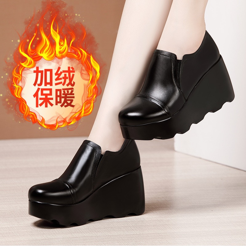 Jual Sepatu Pump Wanita Import Plus Size 32-43 Chunky Platform