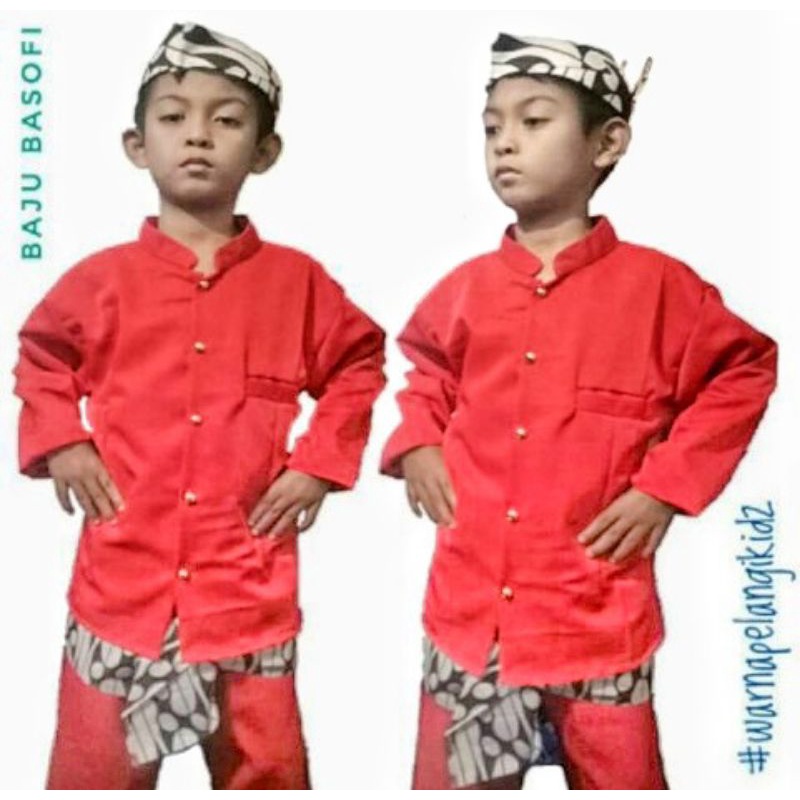 Jual BAJU BASOFI MERAH, BAJU ADAT JAWA | Shopee Indonesia