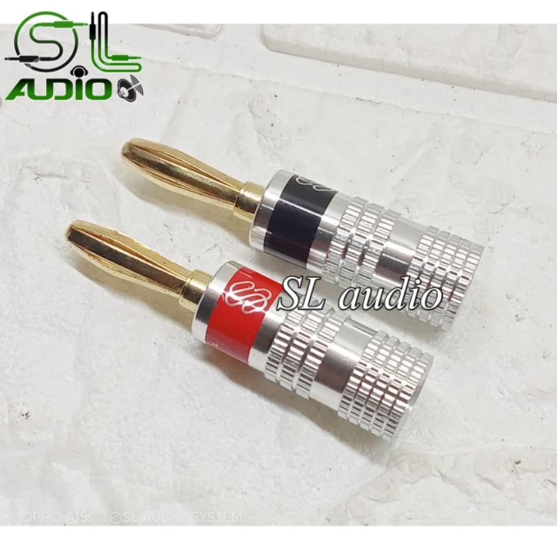 Jual Jack Banana Plug Sett / Jek Konektor banana kualitas bagus