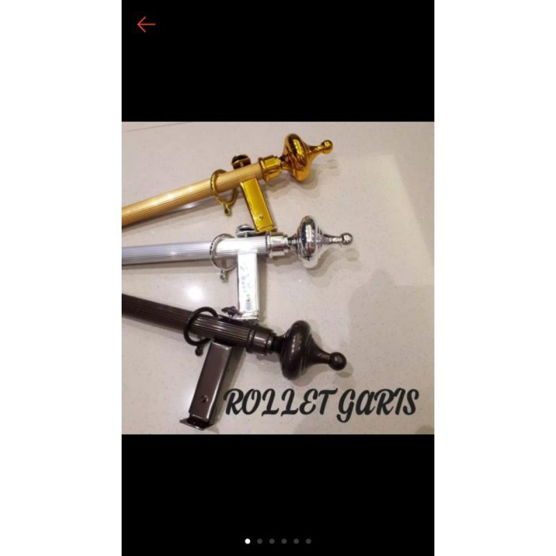 Jual Batang gorden atau Rollet uril garis gold silver coklat fullset ...
