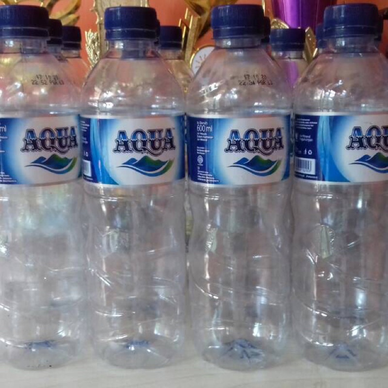 Jual BOTOL MINUM BEKAS MERK AQUA 1500 ML 600 ML LE MINERAL 1500 ML ...