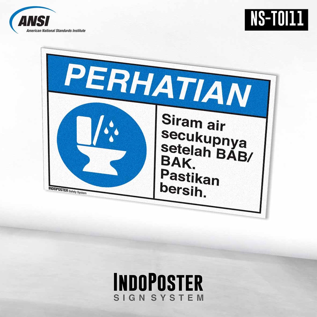 Jual Stiker Sign Toilet Siram Air Setelah Bab Bak Pastikan Kloset Bersih Shopee Indonesia