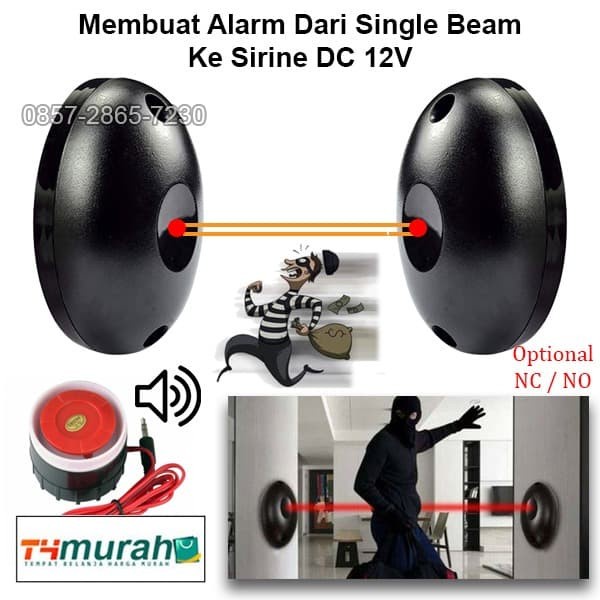 Jual Alarm Sirine DC 12V dengan Single Beam Sensor KTMH90 | Shopee ...