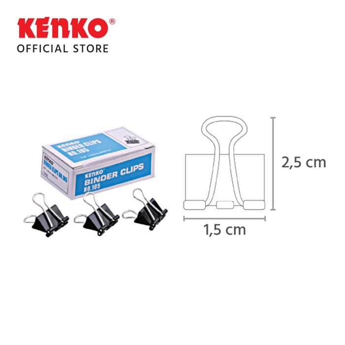 KENKO BINDER CLIP / Klip Kertas / Penjepit Kertas No. 105 (2)