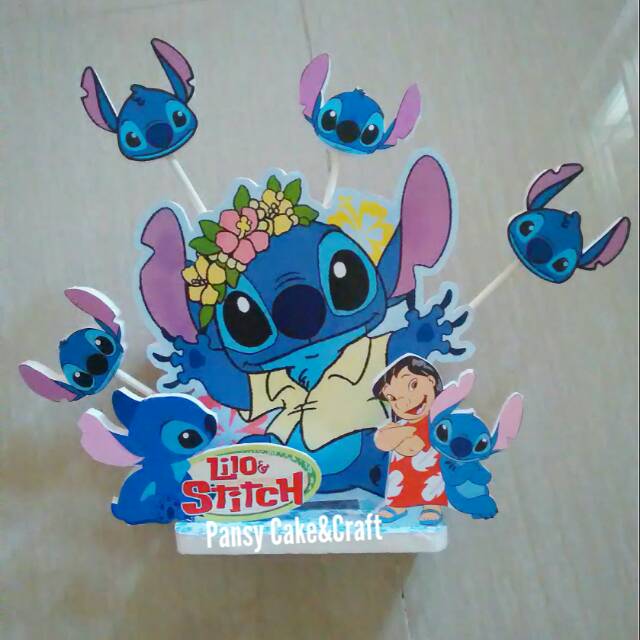 LEBERY Lilo Stitch Cake Topper 6pcs, Stitch Birthday Indonesia