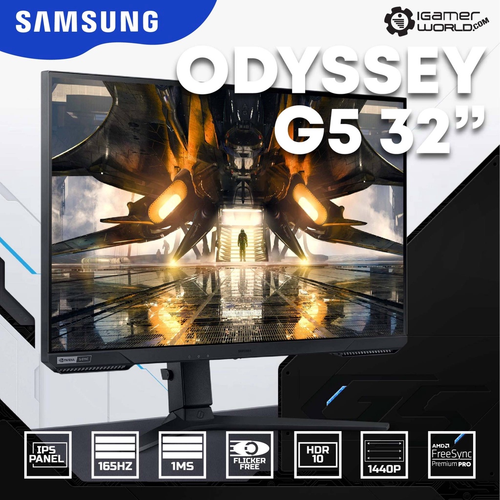 Jual Samsung Odyssey G5 32 inch 165Hz 1ms QHD GSync Gaming Monitor Shopee Indonesia