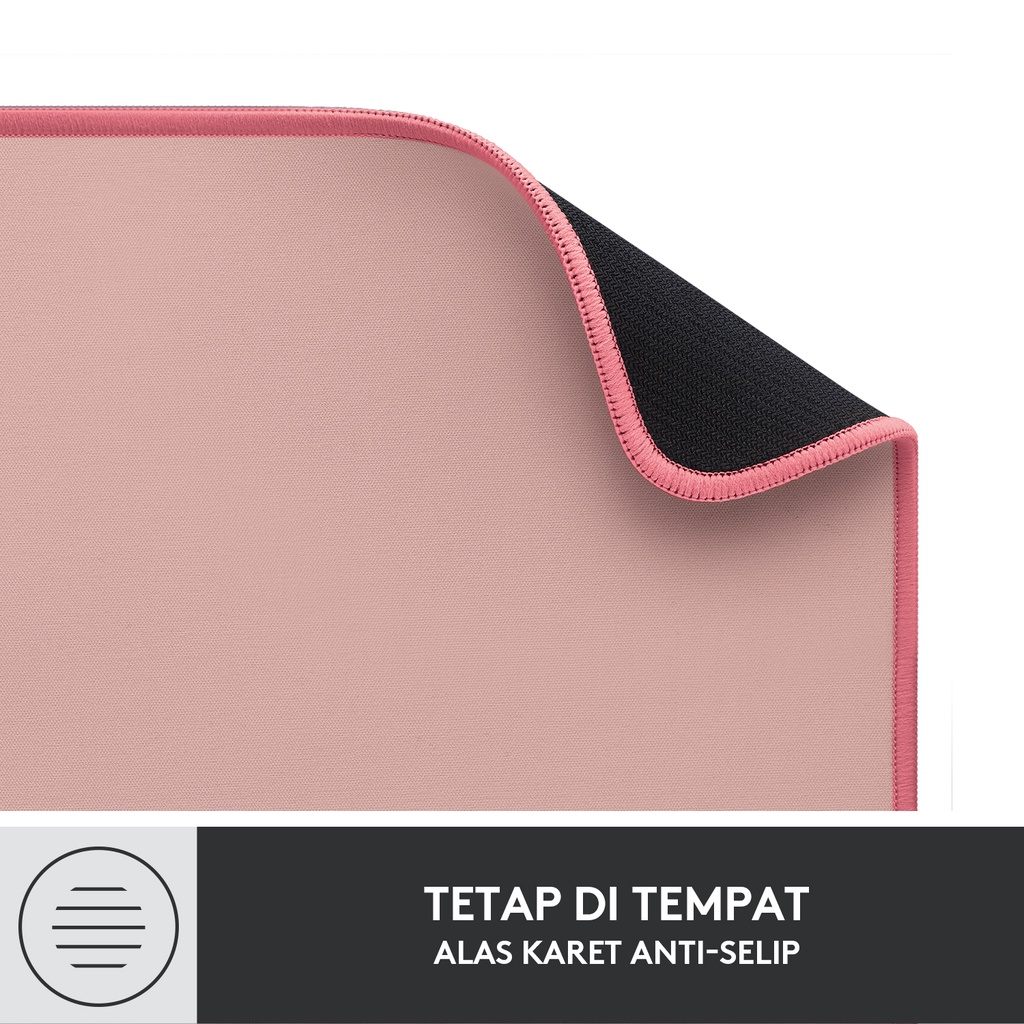 Logitech Desk Mat Studio Series Mouse Pad XL Polos Anti-Slip - Rose (2)