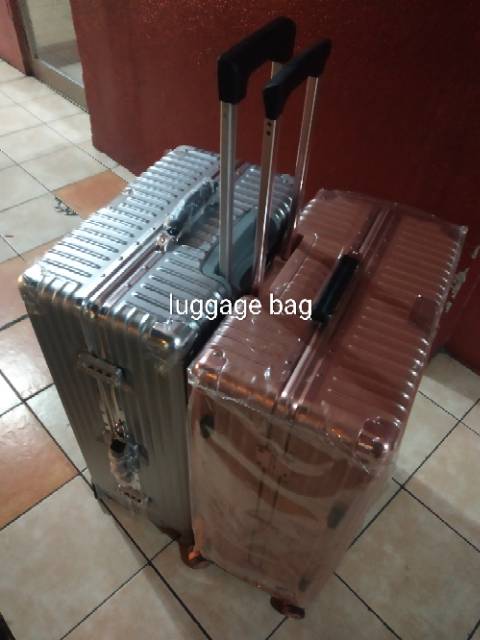Jual koper trunk 20-28 inci carry on light on luggage | Shopee Indonesia