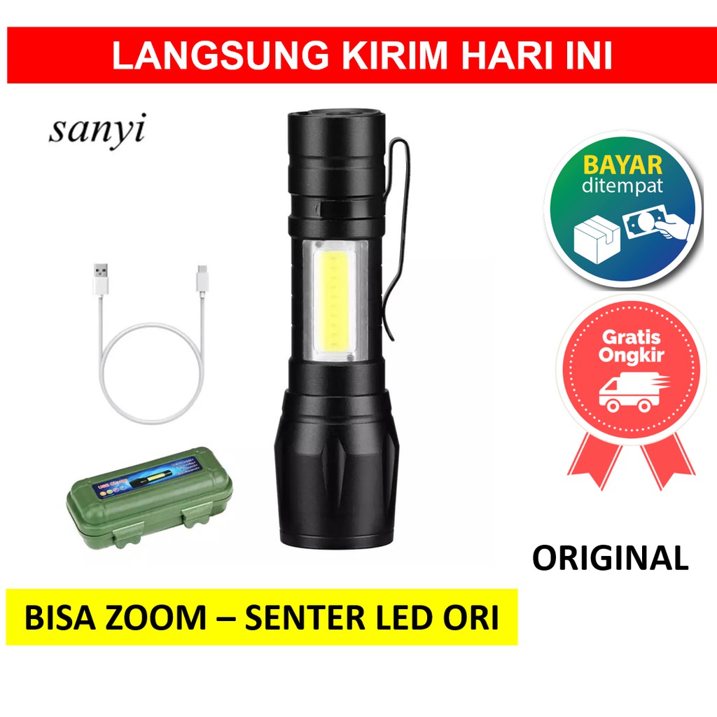 Jual XPE 511 SENTER SWAT MINI LED ZOOM SUPER TERANG SWAT POLICE LIGHT ...
