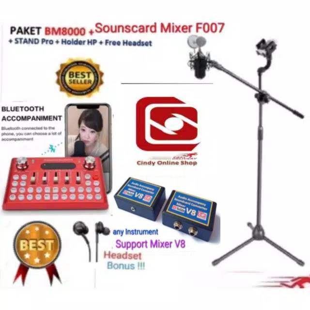 F007 Plus Live Broadcast Microphone Kit