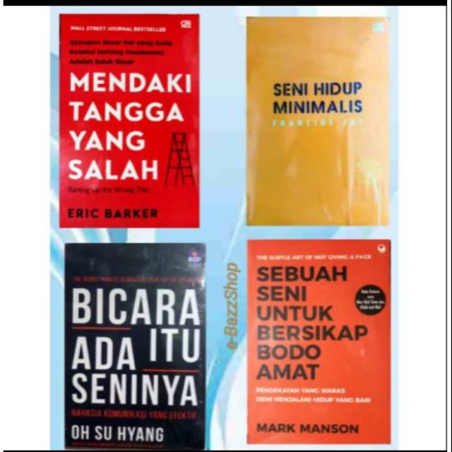 Jual Paket 4 Buku Pengembangan Diri Sesuai Gambar | Shopee Indonesia