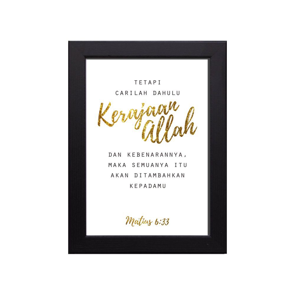 Jual Matius 633 Hiasan Dinding Pajangan Dekorasi Kristen Ayat Alkitab Wall Decor Shopee Indonesia 5264