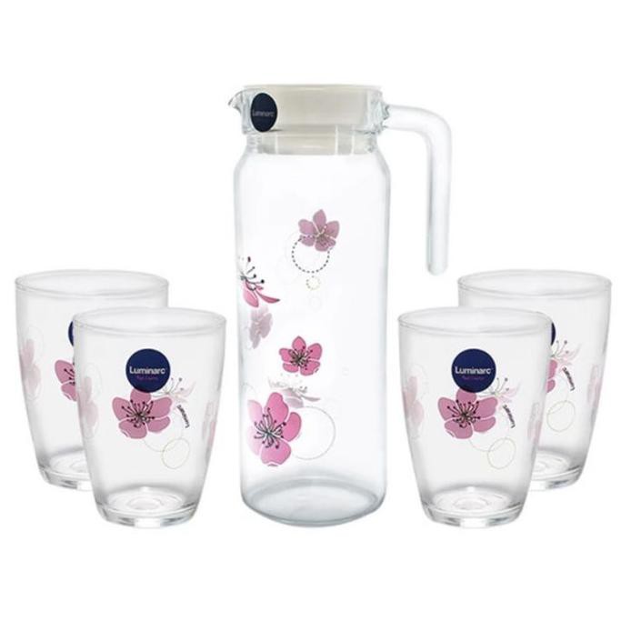 Jual Luminarc Beverage Set Rotterdam Ikumi Drink Set Of 5 Set Teko Gelas Shopee Indonesia 2999