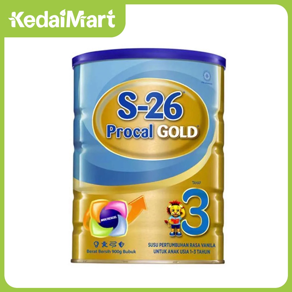 Jual S-26 Procal Gold Susu Bubuk Pertumbuhan 3 Vanilla (New) Kaleng 900 ...