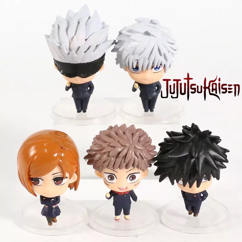 Jual ACTION FIGURE JUJUTSU KAISEN ITADORI GOJO FUSHIGURO CHIBI SET 5 ...