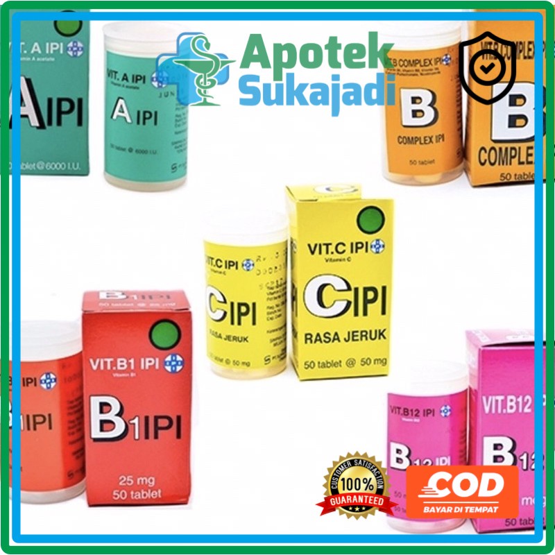 Jual Vitamin C IPI | A IPI | B Complex IPI | B1 IPI | B12 IPI Kemasan ...