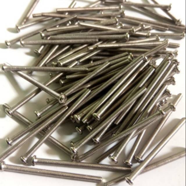Jual baut 2x35 / baut M2 /screw M2 panjang 35mm (100pcs) | Shopee Indonesia