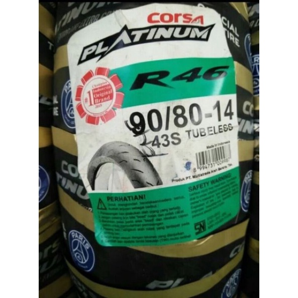 Jual ban Corsa r46 ring 14 ukuran 90-80/14 soft compound | Shopee Indonesia