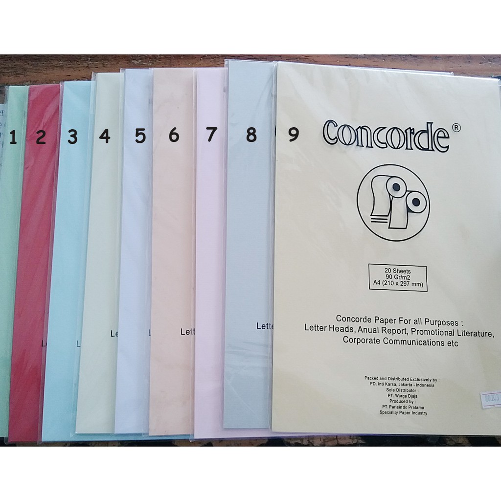 Jual Concorde Kertas Warna A4 90 Gr M2 20 Lembar Shopee Indonesia