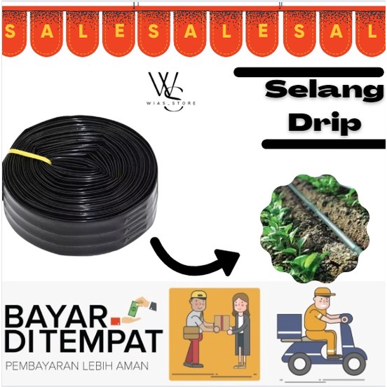 Jual Selang Drip Irigasi Tetes Cm X Meter X Mikron Shopee Indonesia