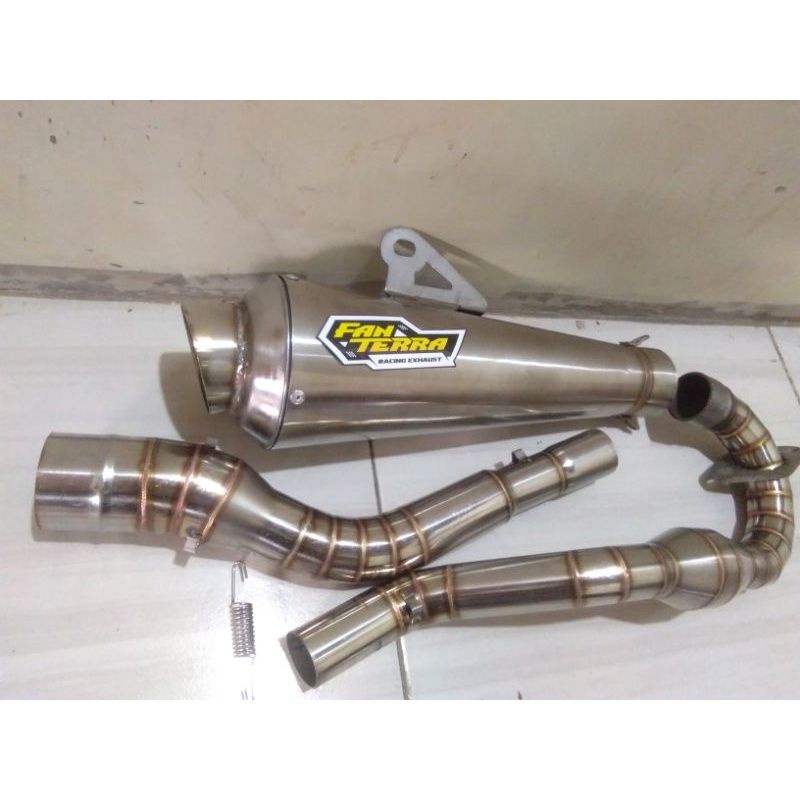 Jual cod knalpot fantera leher atas full cacing klx 150 bf crf 150 ...