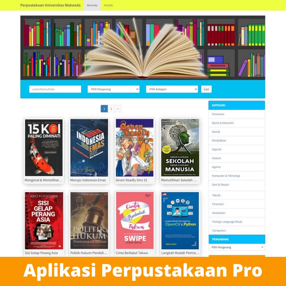 Jual Source Code Aplikasi Perpustakaan Pro | Shopee Indonesia