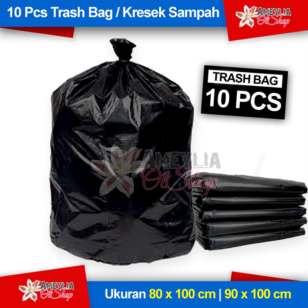 Jual Trash Bag Kantong Sampah Kresek Sampah Besar 10pcs Shopee Indonesia 0434