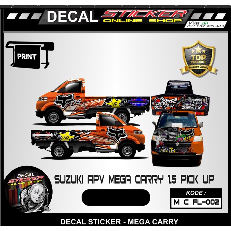 Jual DECAL PIK UP CARRY APV STIKER FULL BODY | Shopee Indonesia
