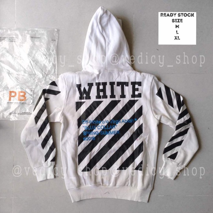 Off white discount blue collar hoodie