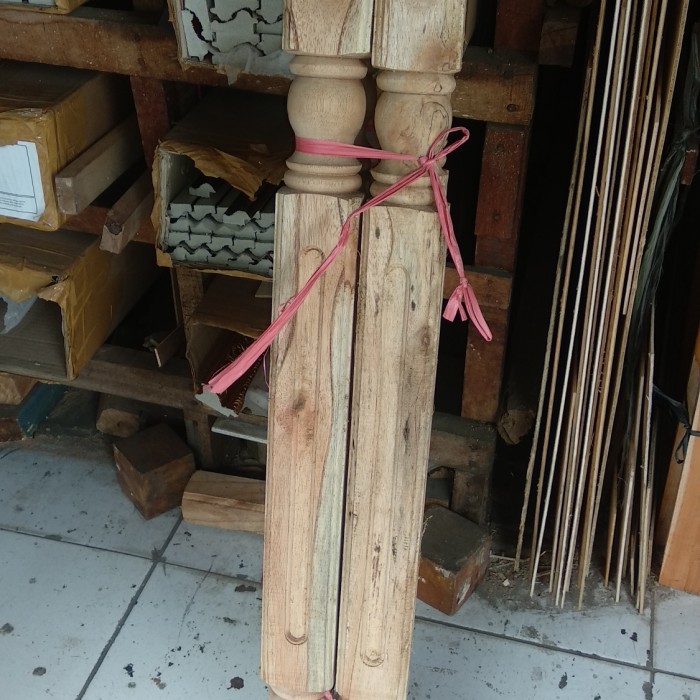 Jual Tiang Anak Pagar Pager Railing Tangga Kayu Bubut Betawi Ukir