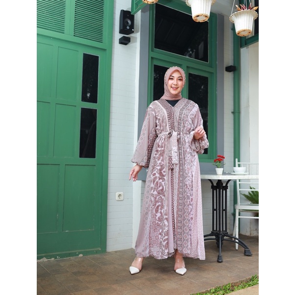 Jual Gamis Ceruti Premium Roseline Dress Gamis Ceruti Premium Gies Motif Produck Original 7462